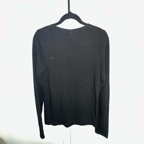 🖤 Aritzia The Group by Babaton Long Sleeve Top XL | Ultra Soft Black Basic - Picture 3 of 3